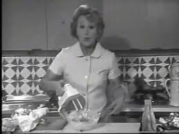 Fanny Cradock cooking